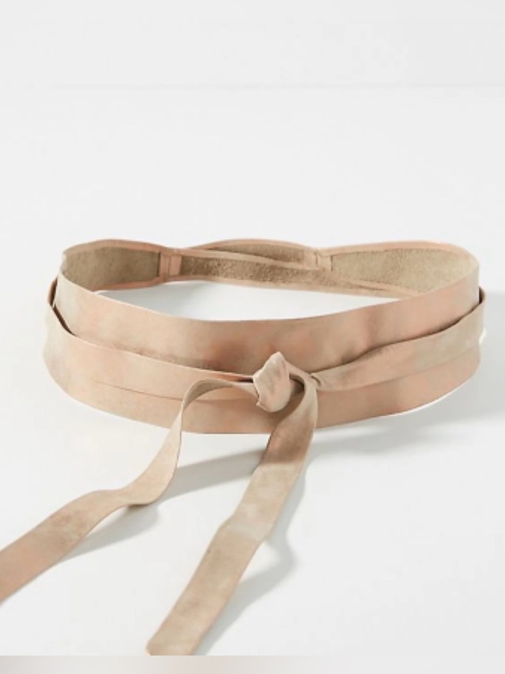 ADA Wrap Leather Belt Rose Shimmer Metallic Genuine Argentinian Leather NWT